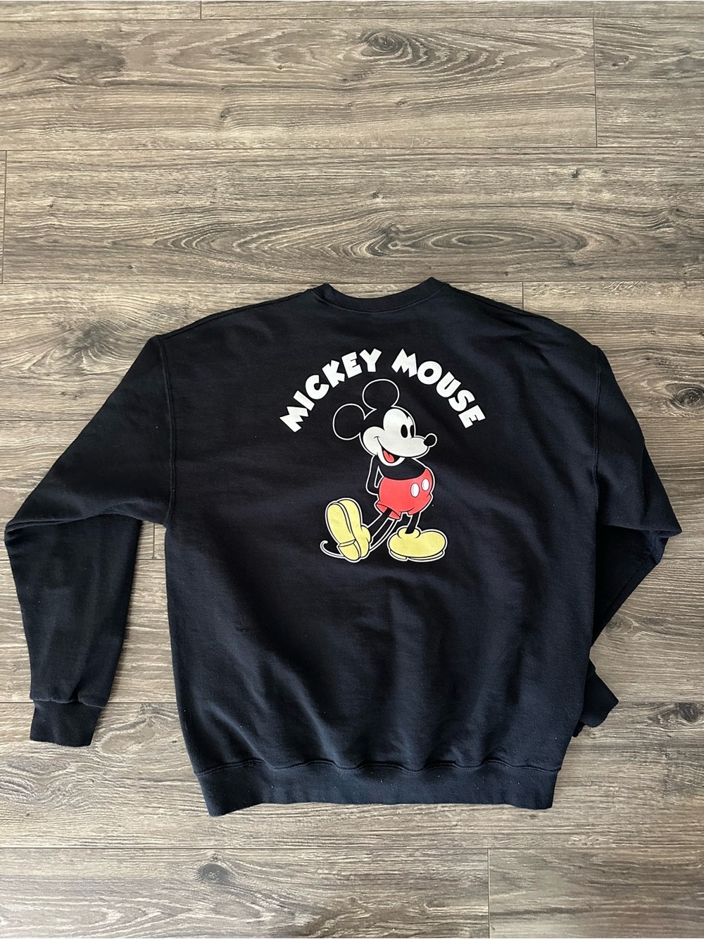Vintage Disney Black Crewneck Sweatshirt with White 'Since 1928' Graphic - Picture 4 of 4
